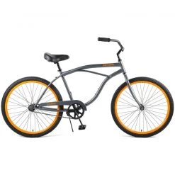 Retrospec Chatham Beach Cruiser 1-Speed 29" - Matte Graphite/Orange 2022 | Cruiser Bikes