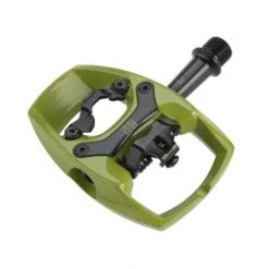 ISSi Flip II Dual-Sided Hybrid Bike Pedals - Army Green | Combination Pedals