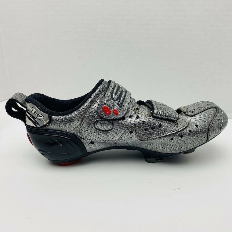 Sidi T2 Carbon Mamba Silver Snake Triathlon Shoes | Triathlon & Time Trial Bike 2 Sidi T2 Carbon Mamba Silver Snake Triathlon Shoes | Triathlon & Time Trial Bike - Image 2