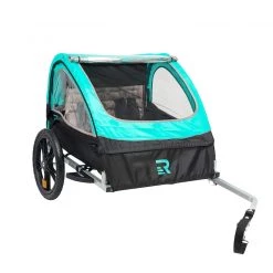 Retrospec Rover Double Passenger Children's Bike Trailer - Teal | Bike Trailers