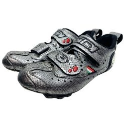 Sidi T2 Carbon Mamba Silver Snake Triathlon Shoes | Triathlon & Time Trial Bike