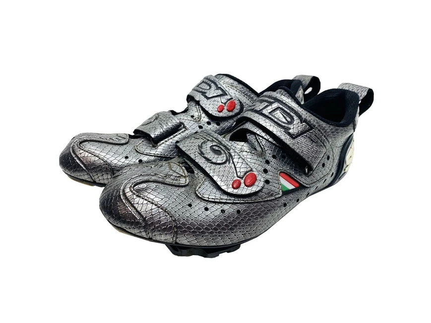 Sidi T2 Carbon Mamba Silver Snake Triathlon Shoes | Triathlon & Time Trial Bike 1 Sidi T2 Carbon Mamba Silver Snake Triathlon Shoes | Triathlon & Time Trial Bike