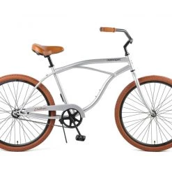 Retrospec Chatham Beach Cruiser 1-Speed 26" - Matte Silver/Cardinal 2021 | Cruiser Bikes