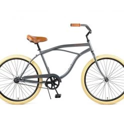Retrospec Chatham Beach Cruiser 1-Speed 26" - Matte Graphite/Beige 2021 | Cruiser Bikes