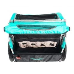 Retrospec Rover Double Passenger Children's Bike Trailer - Teal | Bike Trailers -Hot Sale Playtri -Tyler Store Yz9Y 0ToQQ d5C XY1Yldw2ws