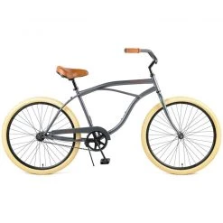 Retrospec Chatham Beach Cruiser 1-Speed 29" - Matte Graphite/Beige 2022 | Cruiser Bikes