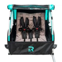Retrospec Rover Double Passenger Children's Bike Trailer - Teal | Bike Trailers -Hot Sale Playtri -Tyler Store jMeMsnziuD0qaerM9GBEZzCVQ