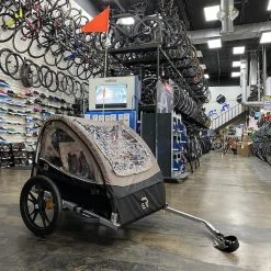 Retrospec Rover Double Passenger Children's Bike Trailer - Slate | Bike Trailers