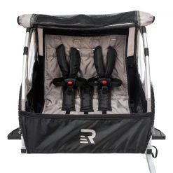 Retrospec Rover Double Passenger Children's Bike Trailer - Slate | Bike Trailers -Hot Sale Playtri -Tyler Store tPR9PnVrIUmDC OVRIzdr40BI