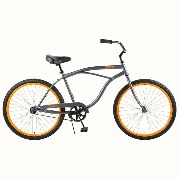 Retrospec Chatham Beach Cruiser 1-Speed 26" - Matte Graphite/Orange 2021 | Cruiser Bikes 1 Retrospec Chatham Beach Cruiser 1-Speed 26" - Matte Graphite/Orange 2021 | Cruiser Bikes